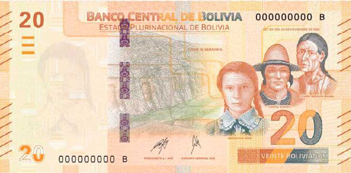 Billete de 20 Bs